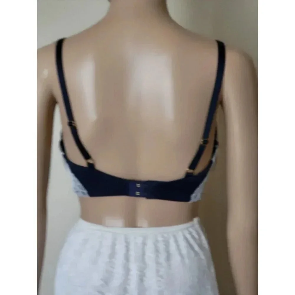 Victoria Secret Bra Women Lace Very Sexy Push Up Underwired navy size 32DDD